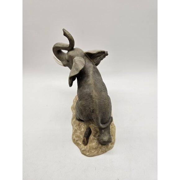 Vintage Elephant With Raised Trunk Figurine The Abbey Collection By LaVie - Picture 3 of 12